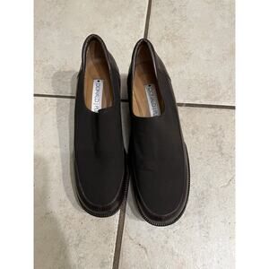 Donald J Pliner Brown Norma Platform Wedge Loafers Made In Spain Sz 8